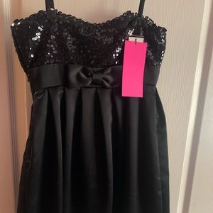 Betsey Johnson black silk and sequin dress